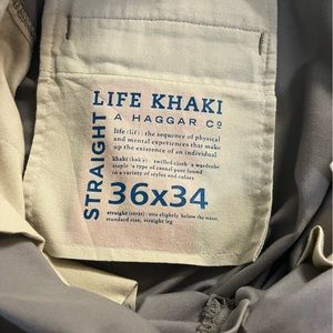 Men’s dress pant. Casual dress pant straight leg standard rise below the waist